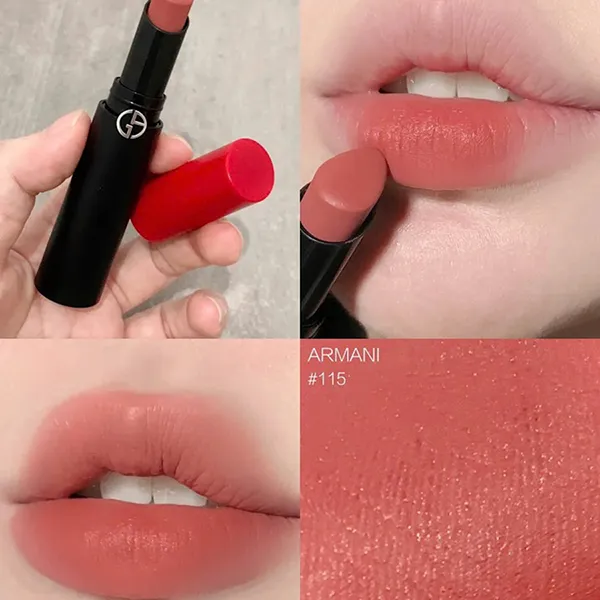 Son Giorgio Armani Lip Power Matte 115 Affectionate Màu Cam Đất