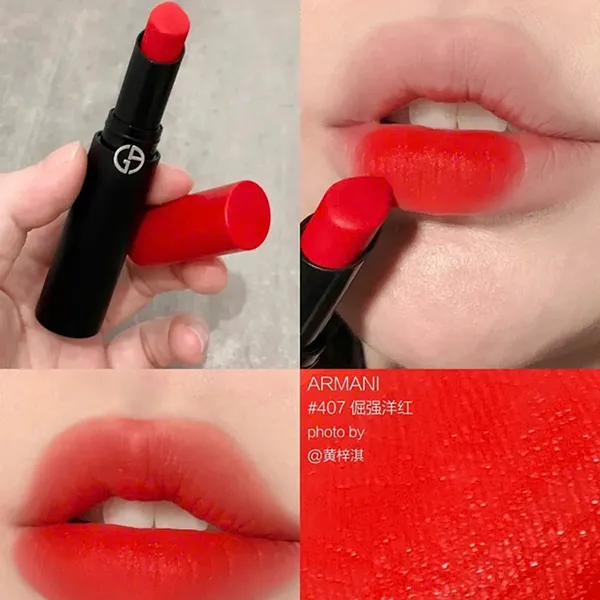 Son Giorgio Armani Lip Power Matte 407 Passionate Màu Đỏ Cam - Son Môi - Vua Hàng Hiệu