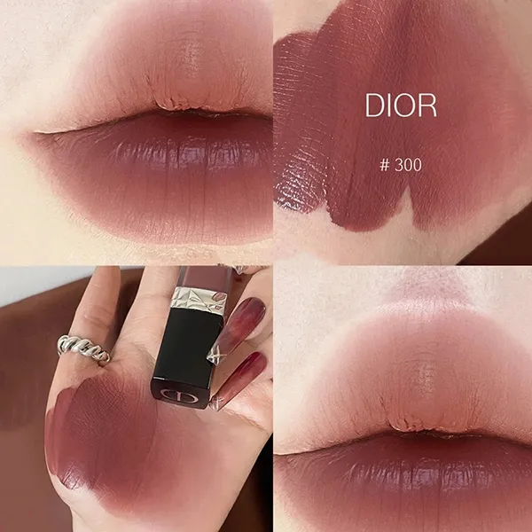 Son Kem Dior Rouge Liquid Forever 300 Forever Nude Style Màu Hồng Nâu