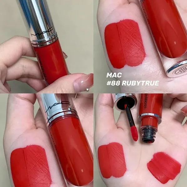 Son Kem MAC Locked Kiss Ink 24HR 88 Ruby True Màu Đỏ Ruby