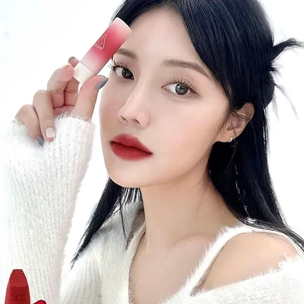 Son Lì 3CE Cashmere Hug Lipstick 08 Hush Red Màu Đỏ Thuần 3.5g - Son Môi - Vua Hàng Hiệu