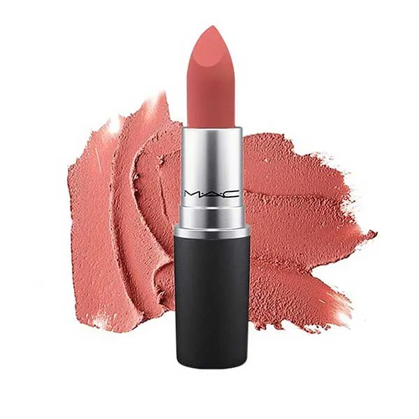 Son Lì Mac Powder Kiss Lipstick 314 Mull It Over Màu Hồng Đào Nude - Son Môi - Vua Hàng Hiệu