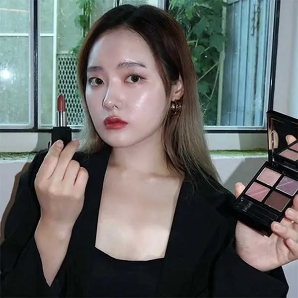 Son Lì Tom Ford TF Limited Edition Black Lacquer Lip Color Matte 100 Màu Nâu Cam Đất - Son Môi - Vua Hàng Hiệu