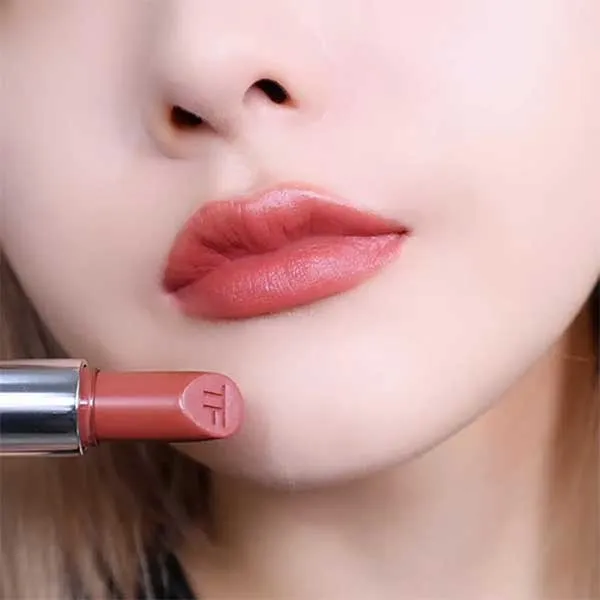 Son Lì Tom Ford TF Limited Edition Black Lacquer Lip Color Matte 100 Màu Nâu Cam Đất - Son Môi - Vua Hàng Hiệu