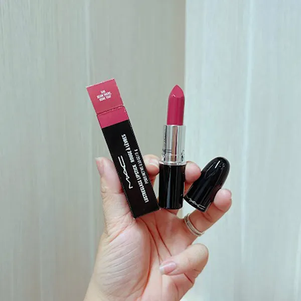 Son MAC 548 Beam There Done That Lustreglass Sheer Shine Lipstick Màu Hồng Mận - Son Môi - Vua Hàng Hiệu