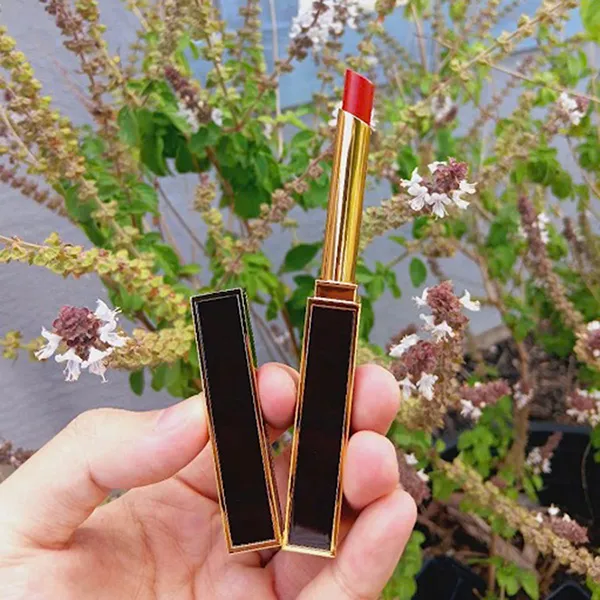 Son Tom Ford Slim Lip Color Shine 155 Atelier Red With Orange Màu Đỏ Cam