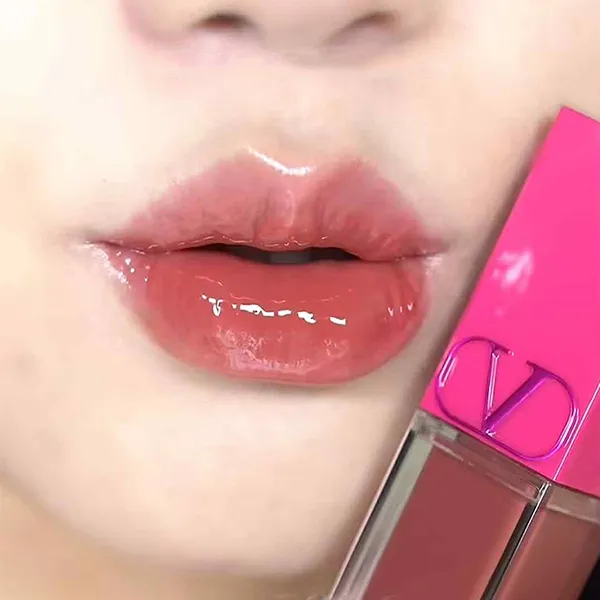 Son Valentino Puffer Gloss 140R Chili Chérie Màu Nâu Đất - Son Môi - Vua Hàng Hiệu