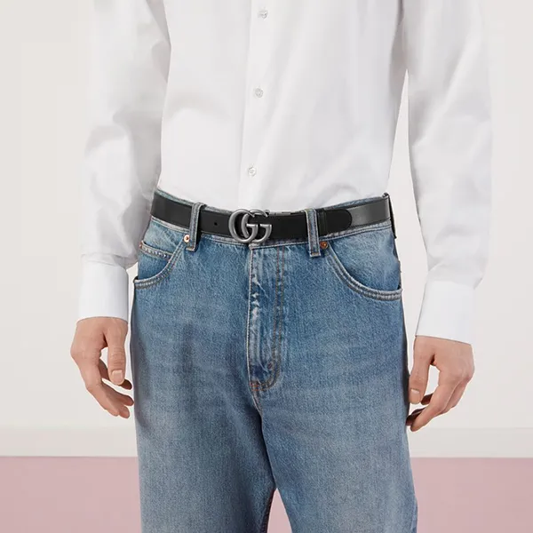 Thắt Lưng Gucci GG Marmont Thin 'Beige' 643847 92TIN 9769 Màu Đen/Be Size 70 - Thắt lưng - Vua Hàng Hiệu