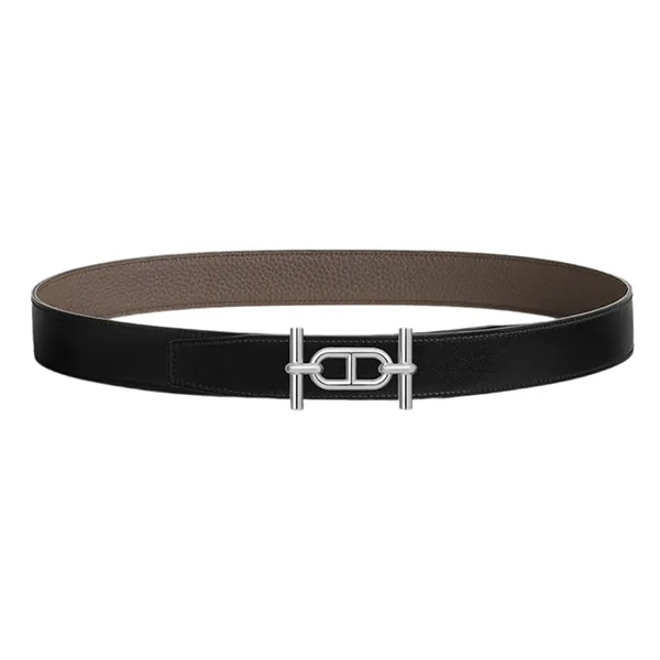 Thắt Lưng Hermès Ancre Belt Buckle & Reversible Leather Strap Màu Đen Xám Size 95