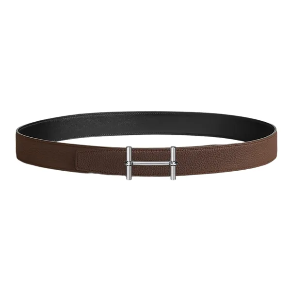 Thắt Lưng Hermès H D'Ancre Belt Buckle & Reversible Leather Strap 32mm Màu Đen - Nâu Size 85