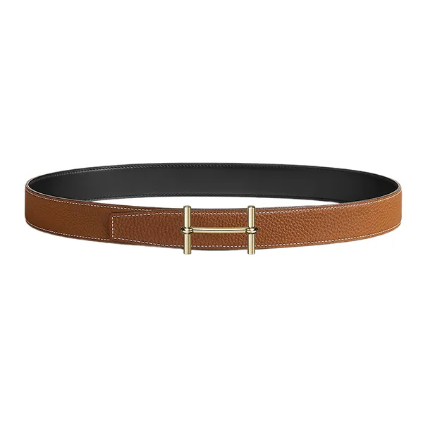 Thắt Lưng Hermès H D'Ancre Belt Buckle & Reversible Leather Strap 32mm Màu Đen - Vàng Size 85 - Thắt lưng - Vua Hàng Hiệu