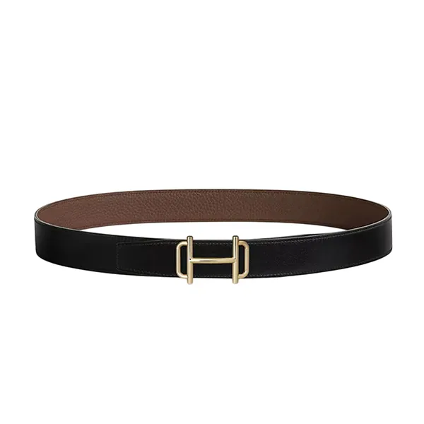 Thắt Lưng Nam Hermès Royal Belt Buckle & Reversible Leather Strap 32mm Permabrass Màu Nâu Đen Size 85