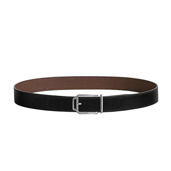 Thắt Lưng Nam Hermès Volte-Face Reversible Belt Buckle & Reversible Leather Strap 32mm Màu Nâu Đen Size 85