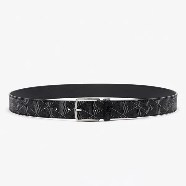 Thắt Lưng Nam Lacoste Men's Monogram Belt RC4098 H45 Màu Đen Họa Tiết Size 110 - Thắt lưng - Vua Hàng Hiệu