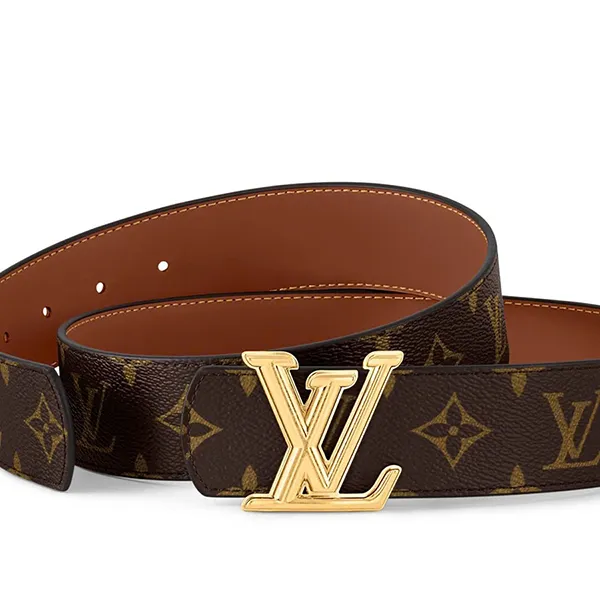 Thắt Lưng Nam Louis Vuitton Hai Mặt LV Dimension Bản 4cm M8845U Màu Nâu Size 85