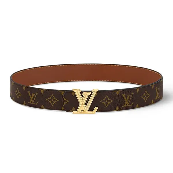 Thắt Lưng Nam Louis Vuitton Hai Mặt LV Dimension Bản 4cm M8845U Màu Nâu Size 85