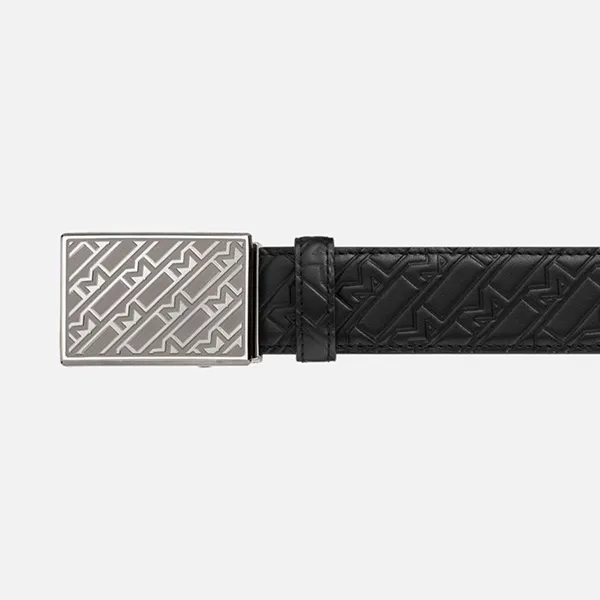 Thắt lưng Nam Montblanc Black 35mm Leather Belt Màu Đen