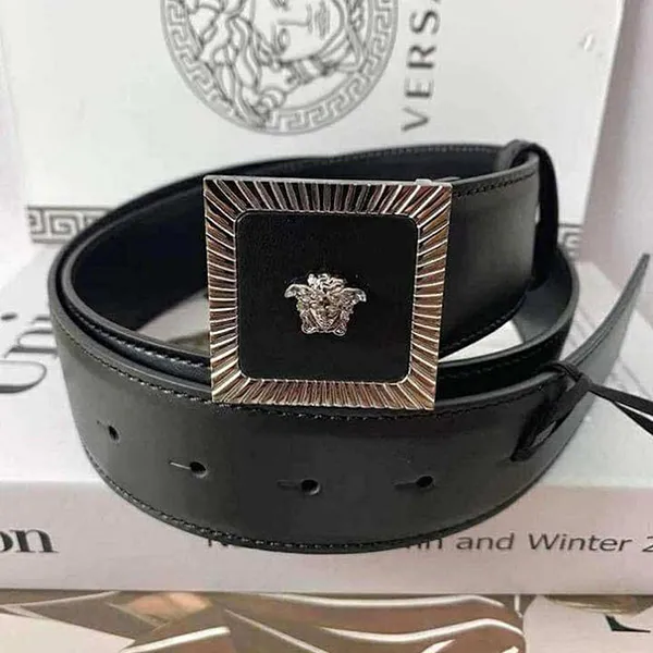 Thắt Lưng Nam Versace Medusa Leather Belt Màu Đen Size 85