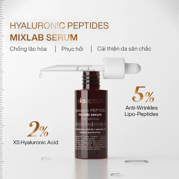 Tinh Chất Phục Hồi Và Trẻ Hóa Làn Da Ekseption Hyaluronic Peptide Mixlab Serum 75ml - Mỹ phẩm - Vua Hàng Hiệu