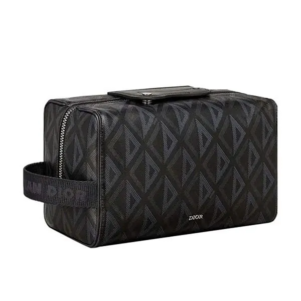 Túi Cầm Tay Dior Lingot CD Diamond Clutch Bag 2ADCA418CDP Màu Xám Đen - Túi xách - Vua Hàng Hiệu