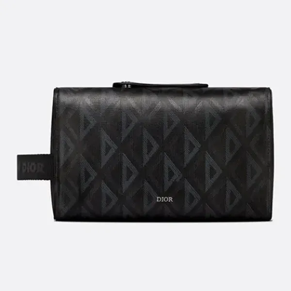 Túi Cầm Tay Dior Lingot CD Diamond Clutch Bag 2ADCA418CDP Màu Xám Đen - Túi xách - Vua Hàng Hiệu