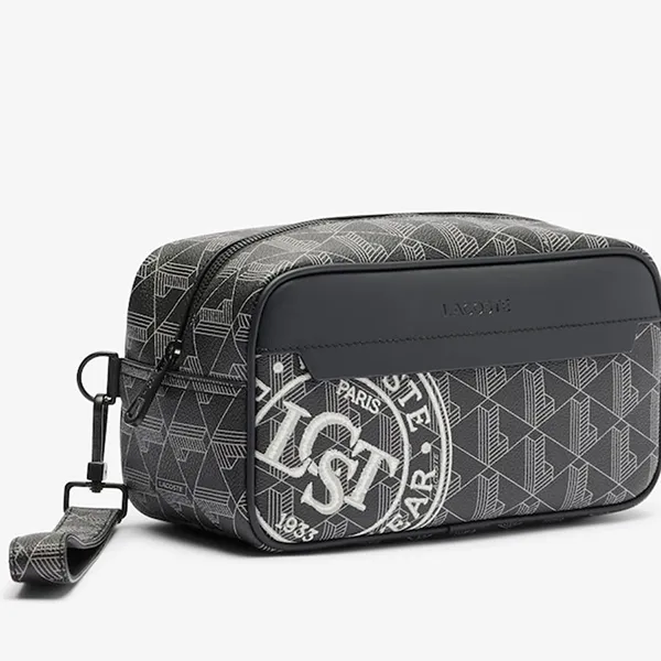 Túi Cầm Tay Đựng Đồ Lacoste The Blend Toiletry Bag NU4668BV Màu Đen - Túi xách - Vua Hàng Hiệu