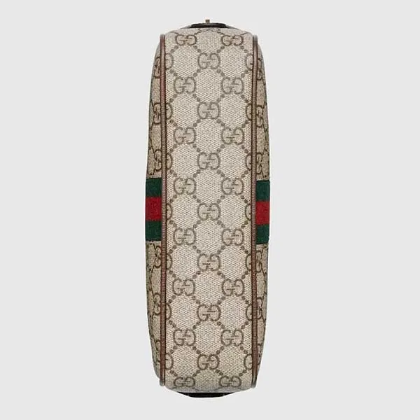 Túi Cầm Tay Gucci Savoy Toiletry Case With Web ‎760019 96IWT 8745 Màu Be Nâu - Túi xách - Vua Hàng Hiệu