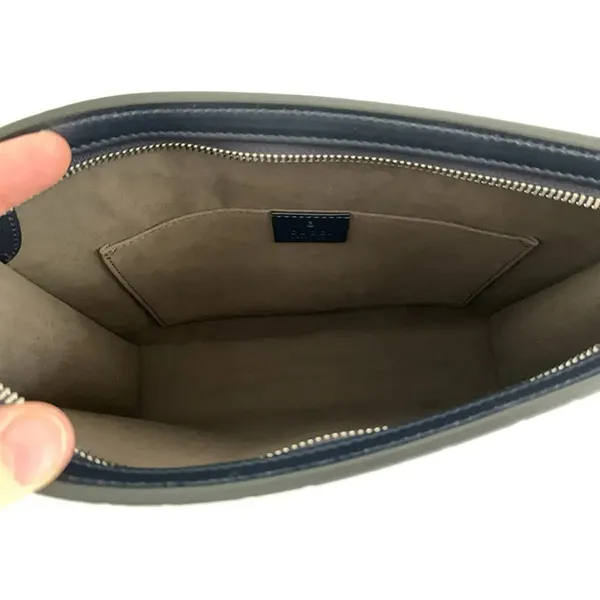 Túi Cầm Tay Nam Gucci Leather Bag Leather Clutch Màu Xanh Navy - Túi xách - Vua Hàng Hiệu