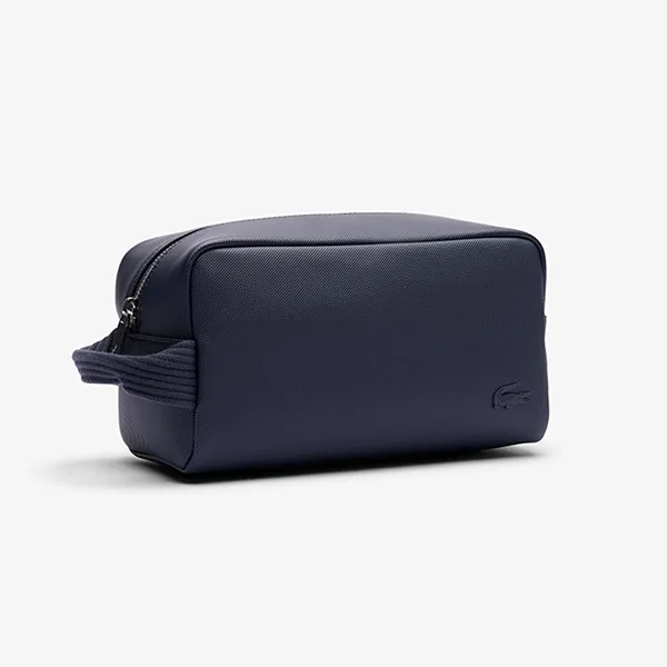 Túi Cầm Tay Nam Lacoste Men's Classic Canvas Toiletry Bag NH4426HC Màu Xanh Navy
