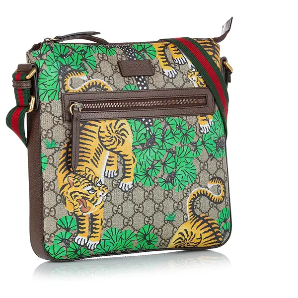 Túi Đeo Chéo Gucci Brown GG Supreme Bengal Crossbody Bag Multiple Colors Beige Phối Màu - Túi xách - Vua Hàng Hiệu