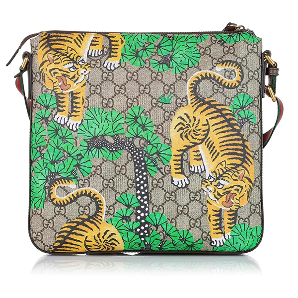 Túi Đeo Chéo Gucci Brown GG Supreme Bengal Crossbody Bag Multiple Colors Beige Phối Màu - Túi xách - Vua Hàng Hiệu
