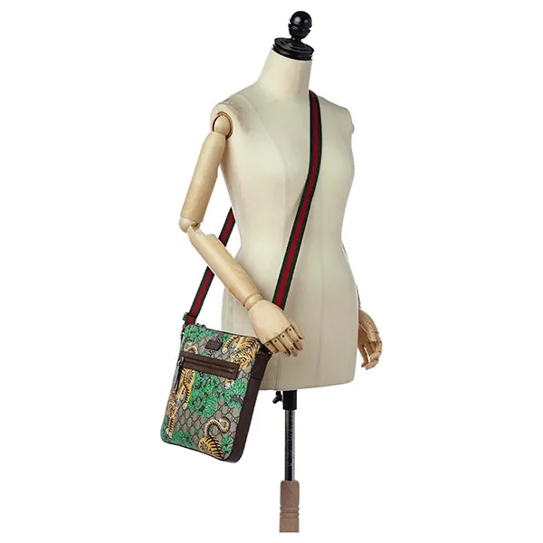 Túi Đeo Chéo Gucci Brown GG Supreme Bengal Crossbody Bag Multiple Colors Beige Phối Màu - Túi xách - Vua Hàng Hiệu