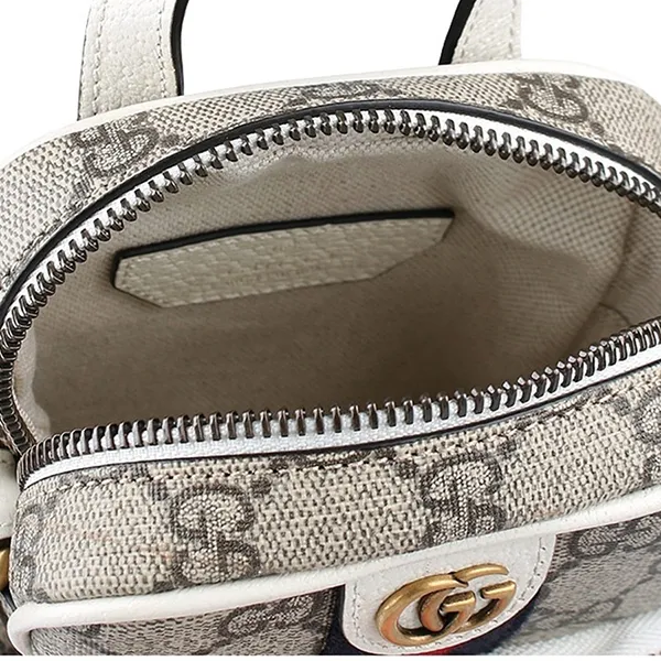 Túi Đeo Chéo Gucci Ophidia Mini Crossbody Bag 671682 96IWT 9794 Màu Xám/Trắng
