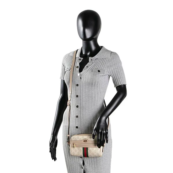 Túi Đeo Chéo Nữ Gucci Supreme Ophidia Mini Crossbody Cream Màu Kem - Túi xách - Vua Hàng Hiệu