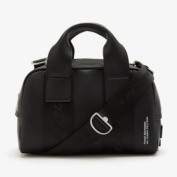 Túi Đeo Chéo Lacoste Contrast Inscriptions Gym Bag Black Màu Đen - Túi xách - Vua Hàng Hiệu
