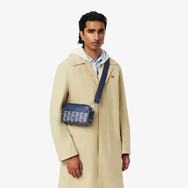 Túi Đeo Chéo Lacoste Small The Blend Satchel Crossbody Bag NH3650LX M83 Màu Xanh Navy - Túi xách - Vua Hàng Hiệu