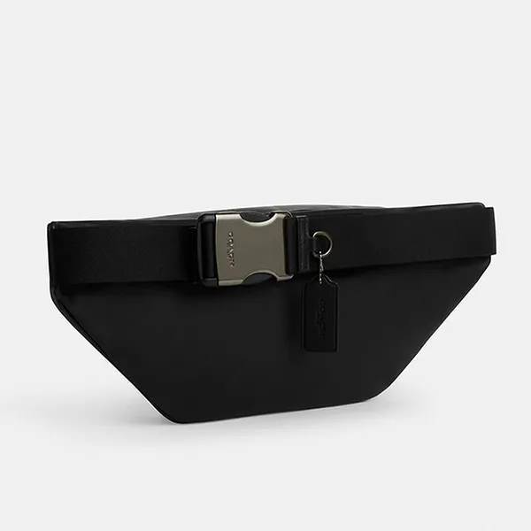Túi Đeo Chéo Nam Coach Racer Belt Bag In Signature Canvas CT714 Màu Đen Xám - Túi xách - Vua Hàng Hiệu