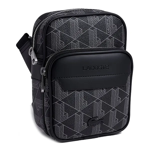 Túi Đeo Chéo Nam Lacoste Badge Small Items Bag Màu Đen - Túi xách - Vua Hàng Hiệu