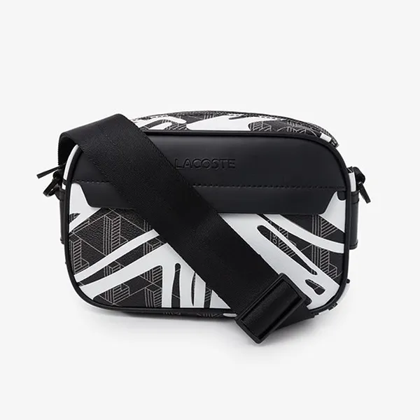 Túi Đeo Chéo Nam Lacoste Men's Blend Crossbody Bag Small NH4785BG-Q11 Màu Đen Trắng