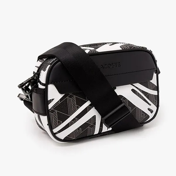 Túi Đeo Chéo Nam Lacoste Men's Blend Crossbody Bag Small NH4785BG-Q11 Màu Đen Trắng