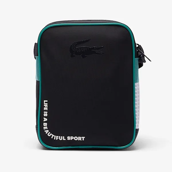 Túi Đeo Chéo Nam Lacoste Men's Brewen Shoulder Bag Men Black Bags NH4853BW-Q86 Màu Đen Xanh