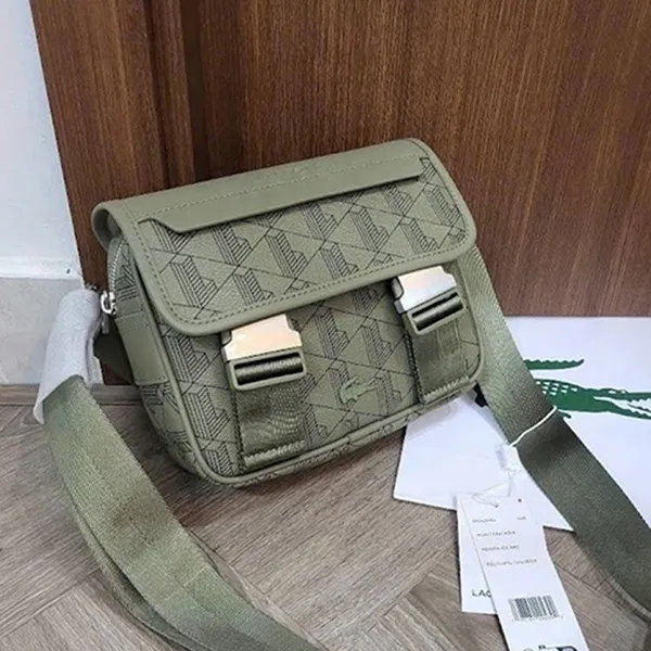 Túi Đeo Chéo Nam Lacoste Men's The Blend Messenger Green Bags Màu Xanh Rêu