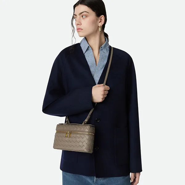 Túi Đeo Chéo Nữ Bottega Veneta 789109V3IV12817 Limestone Màu Xám