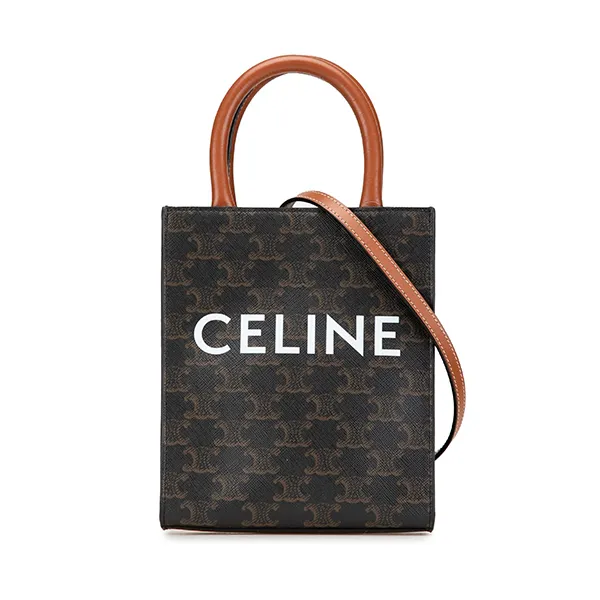 Túi Đeo Chéo Nữ Celine Mini Vertical Hippo Triomphe 19437 2BZK 04LU Shoulder Bag Màu Nâu - Túi xách - Vua Hàng Hiệu
