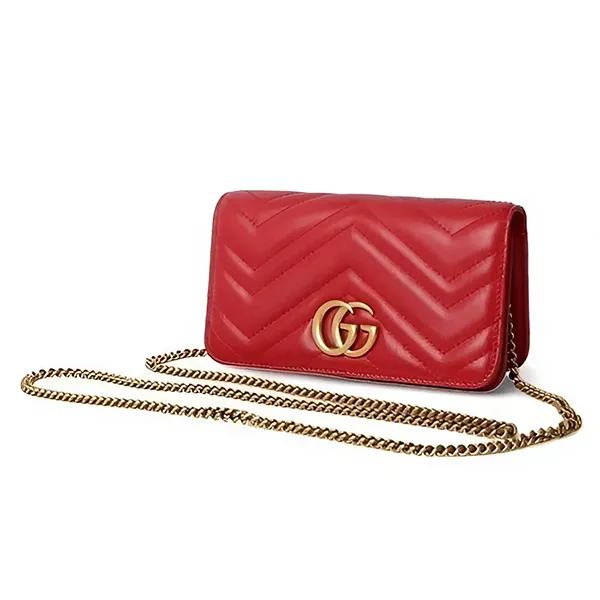 Túi Đeo Chéo Nữ Gucci GG Marmont Crossbody Bag 488426 Màu Đỏ - Túi xách - Vua Hàng Hiệu