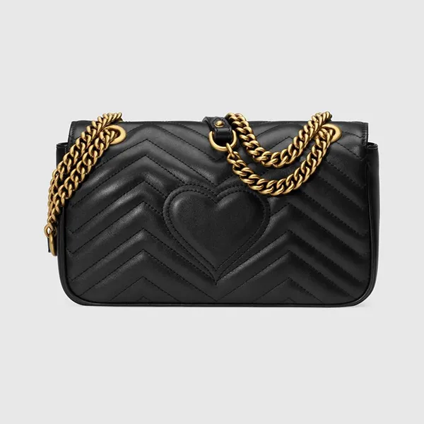 Túi Đeo Chéo Nữ Gucci GG Marmont Matelassé Crossbody Bag ‎443497 DTDIT 1000 Màu Đen