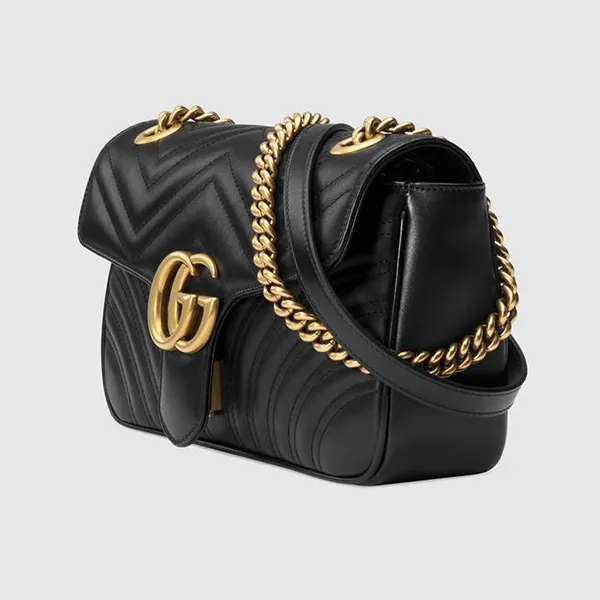Túi Đeo Chéo Nữ Gucci GG Marmont Matelassé Crossbody Bag ‎443497 DTDIT 1000 Màu Đen