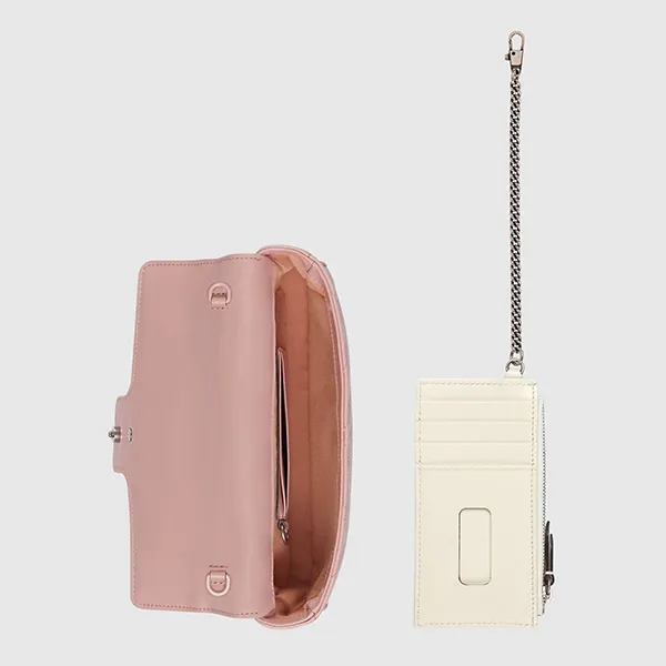 Túi Đeo Chéo Nữ Gucci GG Marmont Super Mini Bag Pink Màu Hồng (Kèm Ví Đựng Thẻ)