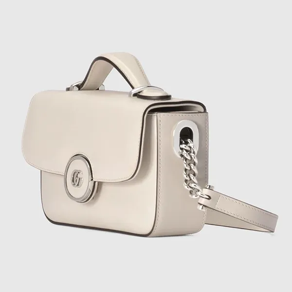 Túi Đeo Chéo Nữ Gucci Petite GG Mini Shoulder Bag White Màu Trắng Kem