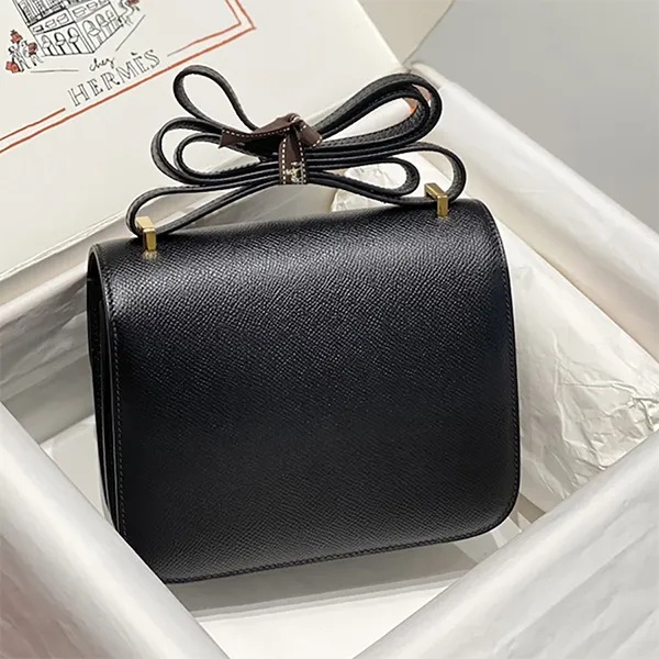 Túi Đeo Chéo Nữ Hermès Constance Crossbody Bag 18 Black/Gold Màu Đen - Vàng - Túi xách - Vua Hàng Hiệu